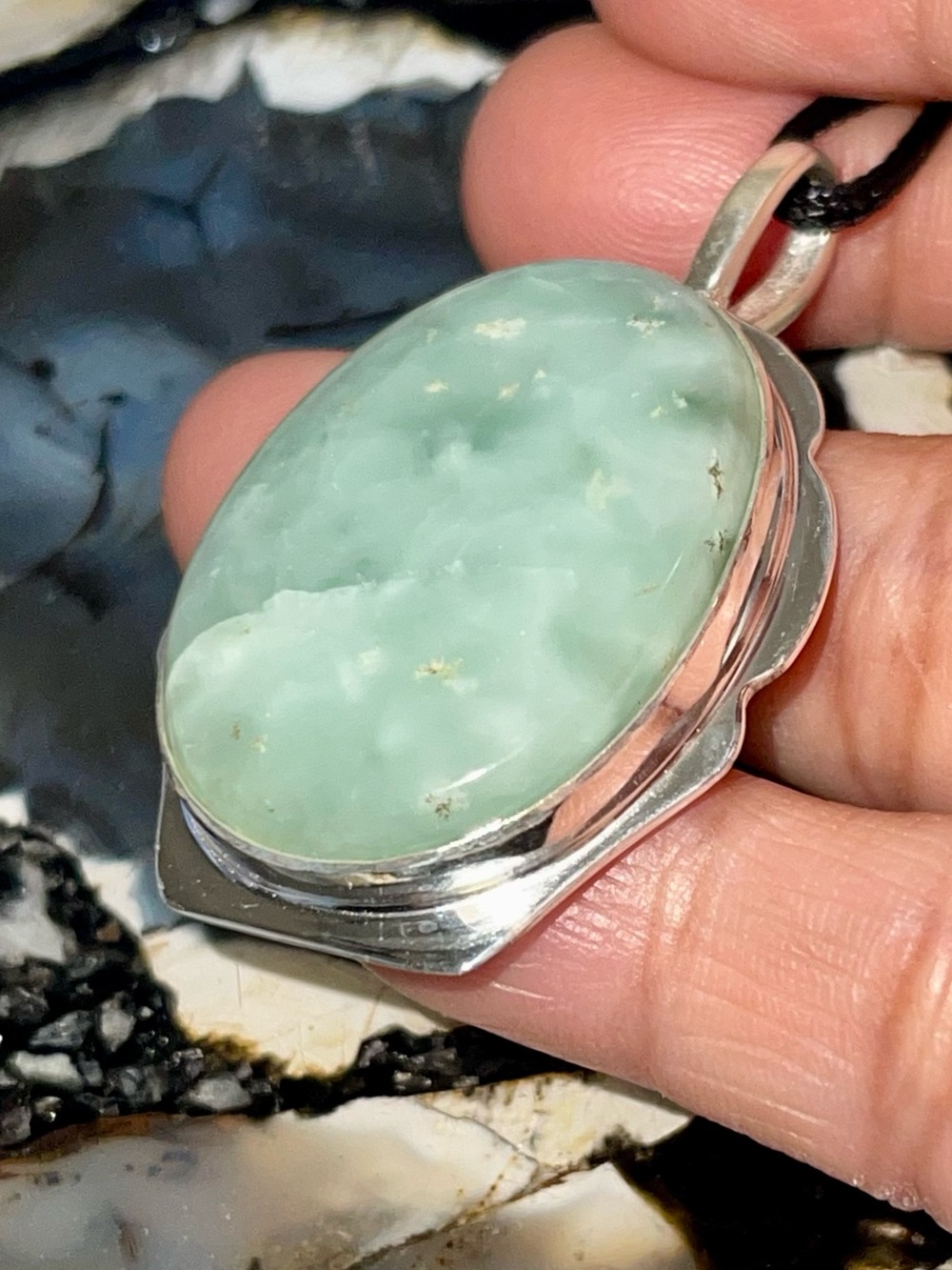 Green Chrysoprase Crystal Pendant 2”- Stone of Venus